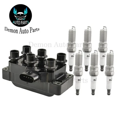 Bobina de encendido 1 pieza y bujía 6 piezas para Mercury Mountaineer 1998-2010 4,0 L V6 Foto 1 de 4