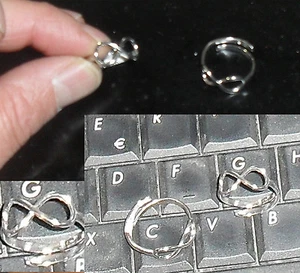 Anillo Infinito Plata 925 Ajustable Cualquier Medida Infinito Amor De - Picture 1 of 1