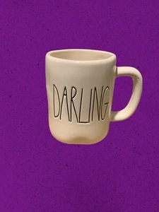Rae Dunn Artisan Collection By Magenta DARLING  Mug White And Black NEW - Picture 1 of 6