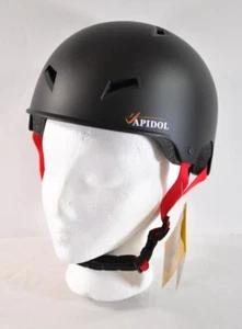 kids Apidol helmet size small for bike skateboard black chin strap adjustable - Picture 1 of 7