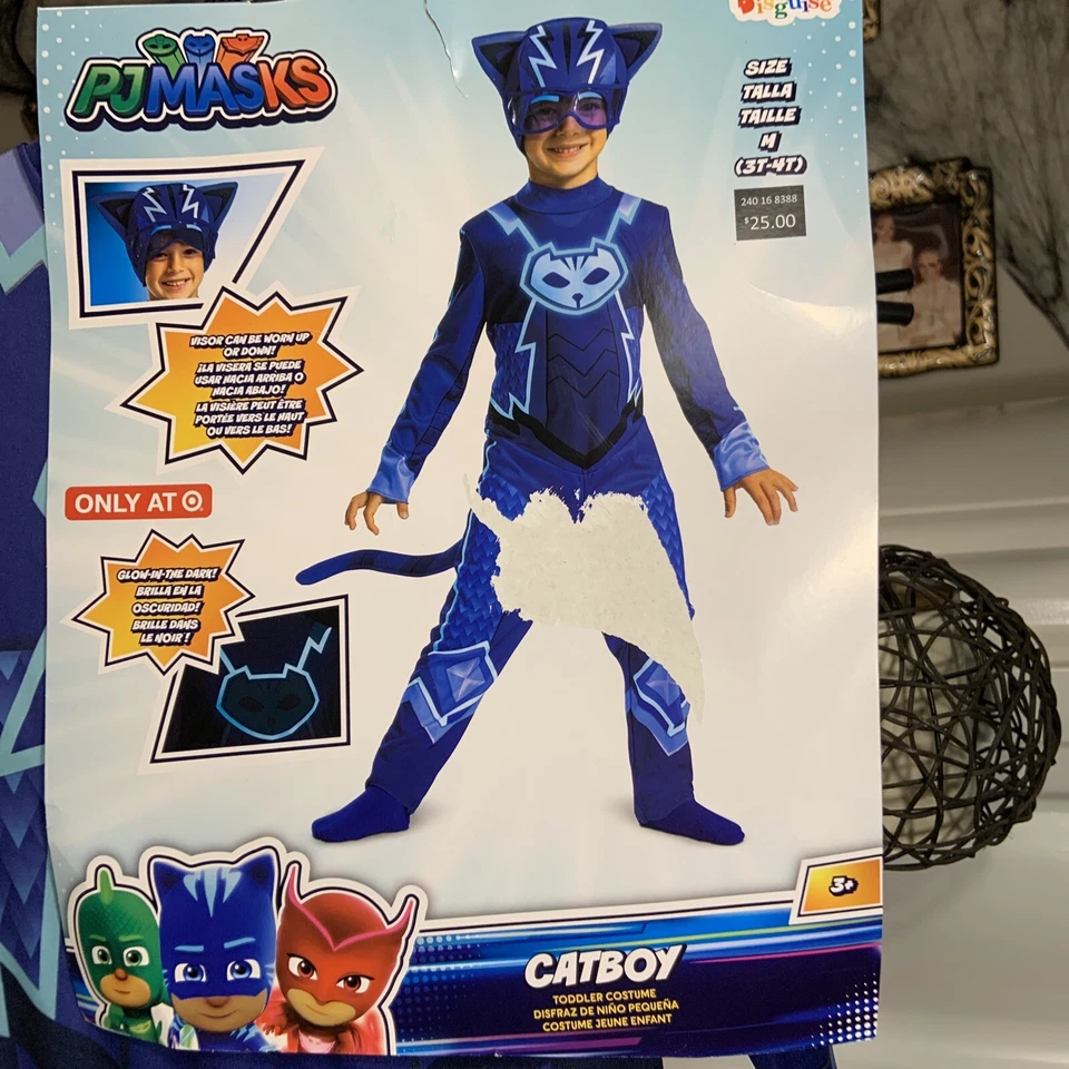 Disguise PJ Masks Catboy Halloween Costume Toddler Medium 3T-4T