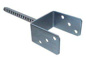 NAJDER Pfostenträger U-Form mit Betonanker Sockel dicker Stahl 4 mm 70- 160 mm - Bild 1 von 3