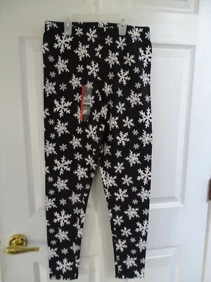 Leggings al tobillo No Boundaries Navidad/Invierno pequeños (3-5) NUEVOS copos de nieve Foto 1 de 4