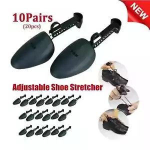 20 Pcs Men Adjustable Form Plastic Shoe Tree Shaper Keeper Boot Shoe Stretcher - Picture 1 of 9