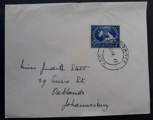 1948 Southwest Africa Silver Wedding FDC ties 3d stamp canc Windhoek - Picture 1 of 2