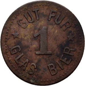 Notgeld Marke Biermarke 20mm/ 2,1 g Original Münze #J1592 - Bild 1 von 2