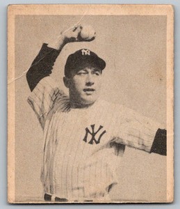 1948 Bowman George Stirnweiss Rookie New York Yankees #35 Crease