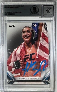 Tatiana Suarez auto card 2018 Topps knockout #92 UFC BAS Encapsulated auto 10 - Picture 1 of 3