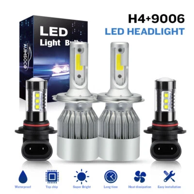 LED Headlight High Low Beam Fog Light White For 2000 2001-2006 Toyota Tundra 4x - Изображение 1 из 4