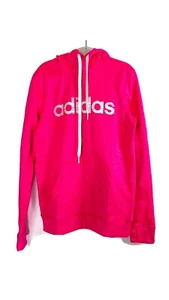 Adidas Sports Girl Pink Hoodie Sz 2XS Embroidered Drawstring Athletic Sweatshirt - Picture 1 of 11