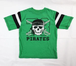 Faded Glory Boys Youth Size 7 Green PIRATES T-Shirt Shirt - Picture 1 of 10