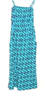 White Stuff Peacock Bandeau Dress iced teal cotton sundress Size S New Tags BNWT - Picture 1 of 3