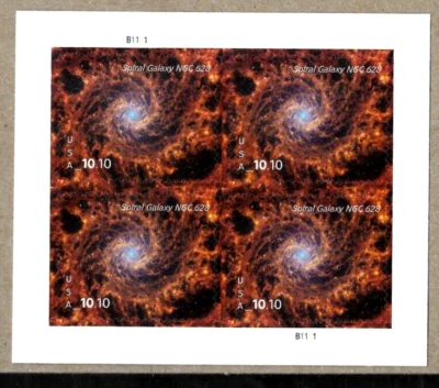 USPS 2025 PRIORITY MAIL $10.10 STAMP US 5954 SPIRIL GALAXY BLOCK OF 4 SEALED PKG - Image 1 of 4