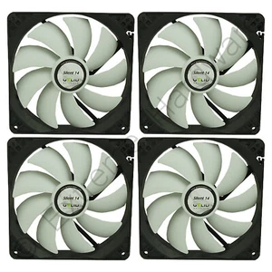 Paquete de 4 ventiladores de caja Gelid Solutions silenciosos 14 140 mm 1000 RPM, 64,8 CFM, 21 dBA - Imagen 1 de 5