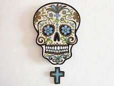 Big Beige Sugar Skull - Day of the Dead -Dia de Los Muertos - Calavera - Pendulu