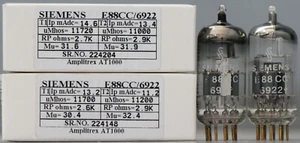 E88CC 6922 Siemens Gold Pins Made in Germany Amplitrex tested 1MP #224204 224148 - Picture 1 of 8