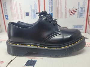 Dr. Martens Black Leather Oxford Dress Shoes 21084 Size 5M 6L 4UK Goth Punk Emo - Picture 1 of 12