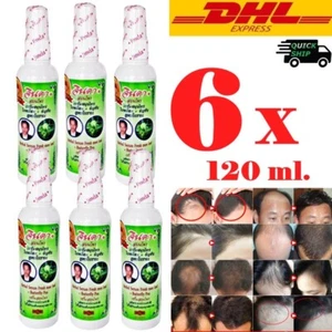 6 x 120ml. Jinda Thai Herbal Serum Natural Growth Grow Hair Reduce Hair Loss DHL - Picture 1 of 11