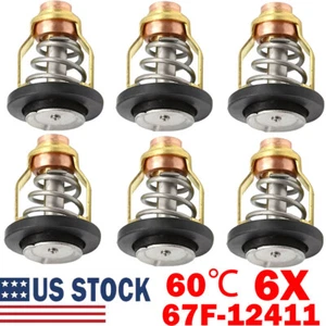 6PC 67F-12411 Thermostats For Yamaha F75 F80 F90 F150 VF250 Outboard Boat Motor - Picture 1 of 19