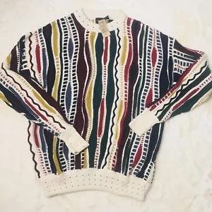Vintage 90s Structure Coogi Style Nwt Crewneck Pullover Sweater Men's Xl - Picture 1 of 5