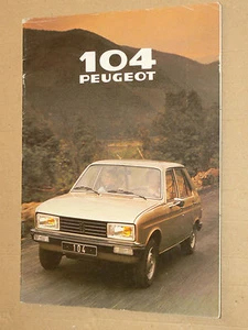 Prospectus PEUGEOT 104 GL GL6 SL 1979 brochure prospekt car catalogue - Picture 1 of 1