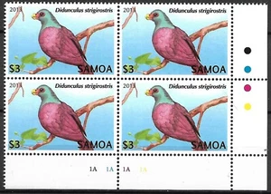 SAMOA - 2013 MNH " NATURE - Endangered Bats & Birds ($3.00)" Block Of 4 !!! - Picture 1 of 1