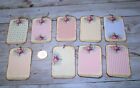 9~Vintage~Shabby Chic~Backgrounds~Junk Journal~Linen Cardstock~Gift~Hang~Tags