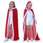 Christmas Little Red Cloak Hooded Cape Costume Fancy Dress Kids Girls RolePlayመ