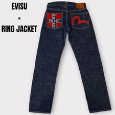 Denim Jeans  EVISU × RING JACKET Collabo JEANS Selvedge DENIM Japan W31 Inseam30