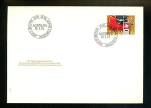 Postal History Switzerland FDC #751-754 SET OF 4 railroad trains water dam 1985 - Picture 1 of 8