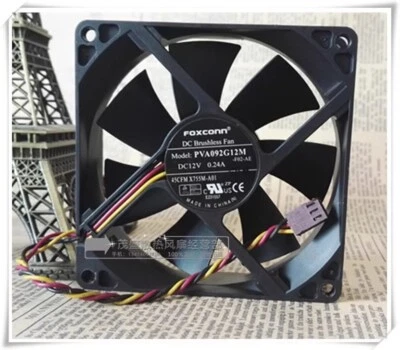 Foxconn PVA092G12M 9025 DC12V 0.24A 9CM 3-Pin Inverter Cooling Fan - Image 1 of 3