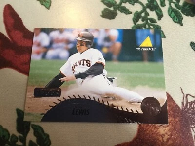 1995 Pinnacle Artist Proof Darren Lewis Baseball Card Giants #199 - Image 1 of 2