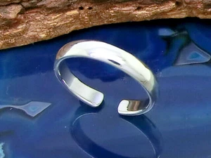Schlichter Zehring 925er Sterling Silber Ring poliert 3mm breit Zehenring - Bild 1 von 4