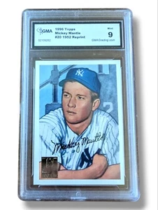 1996 Topps Mickey Mantle Number 20 1952 Mint 9 GMA Grade - Picture 1 of 9