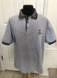 St Andrews Golf Polo Shirt Gray pre shrunk 3/4 Button Down XL MiamiT’s - Picture 1 of 6