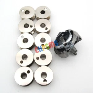 Gancio rotante e bobine adatte per singer 47w,51w,52w,110k,110w,131w,136w,138w - Foto 1 di 8