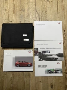 08-12 AUDI A3 SPORTBACK OWNERS HANDBOOK MANUAL AND WALLET 2009 Ref16578 - Picture 1 of 24