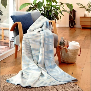 Biederlack Wohndecke Surf 150 x 200 cm Blau Baumwollmischng - Bild 1 von 2