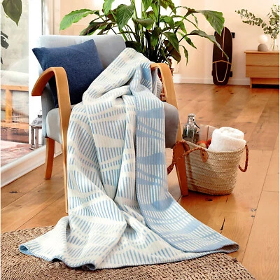 Biederlack Wohndecke Surf 150 x 200 cm Blau Baumwollmischng - Bild 1 von 2