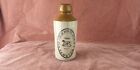 55533  Old Vintage Antique Printed Ginger Beer Bottle Sawston Dog Pictorial