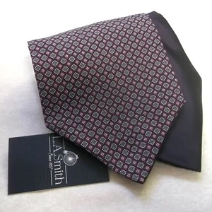 Cravat Tie Ascot Mens Wedding Scrunchie Ruche by Lloyd Attree & Smith Plum Wine