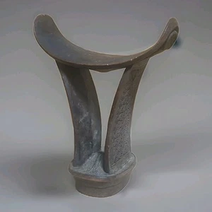 Vintage African Tribal Headrest – Hand Carved Wood Neck Pillow – Ethiopia /... - Picture 1 of 17
