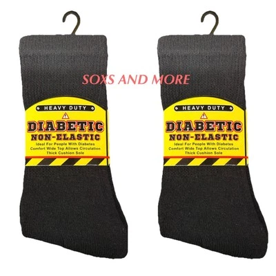 6 PARES CALCETINES DE TRABAJO NO ELÁSTICOS/DIABÉTICOS DE ALTA RESISTENCIA PARA HOMBRES REINO UNIDO 6-11, UE 39-45 Foto 1 de 4