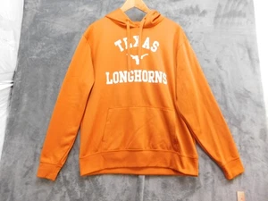 Texas Longhorns Hoodie Mens Medium Orange NCAA College Football Pullover - Foto 1 di 14