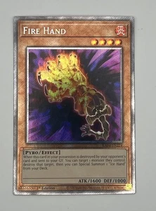 Fire Hand (Platinum Secret Rare) RA04-EN224 Quarter Century Stampede 1st Edition - Picture 1 of 2