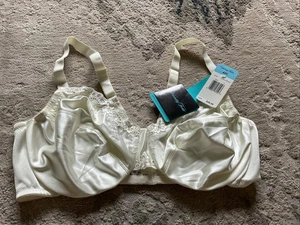 Vanity Fair Satin Solutions 42 Full Figure Bra 75134 Glacier White - Picture 1 of 3