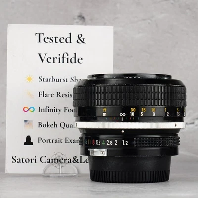 [Revisado y probado] Nikon Nuevo Nikkor 55 mm f/1,2 Lente Fast Prime 553 De Colección Foto 1 de 4