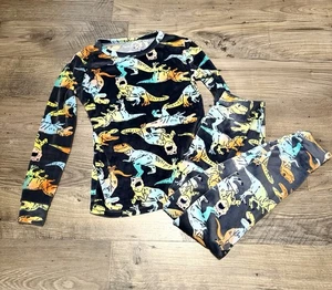 Cat & Jack Boys Velour Rainbow Dinosaur Pajama Set Size 10 - Picture 1 of 3
