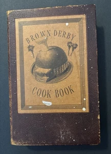 Rare Vintage Brown Derby Cookbook 1952 Copyright 1949 Mission Leather Bound - Picture 1 of 10