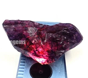 232 Carat Dyed Natural Purple Amethyst – Rough Loose Stone, EGL Certified 5ASH - Picture 1 of 10
